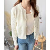 フェイクパール付きニットカーディガン レディース 長袖 | Amulet | 詳細画像14