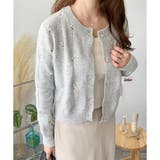 フェイクパール付きニットカーディガン レディース 長袖 | Amulet | 詳細画像16