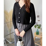 リブVネックニットカーディガン 長袖 薄手 | Amulet | 詳細画像13 