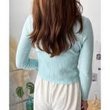 リブVネックニットカーディガン 長袖 薄手 | Amulet | 詳細画像20 