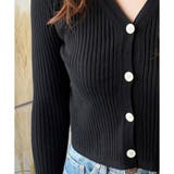 リブVネックニットカーディガン 長袖 薄手 | Amulet | 詳細画像23 