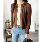 クルーネックニットカーディガン 長袖 レディース | Amulet | 詳細画像14 