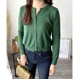 クルーネックニットカーディガン 長袖 レディース | Amulet | 詳細画像17 