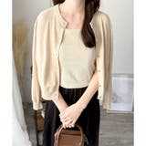 クルーネックニットカーディガン 長袖 レディース | Amulet | 詳細画像2 