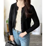 クルーネックニットカーディガン 長袖 レディース | Amulet | 詳細画像4 