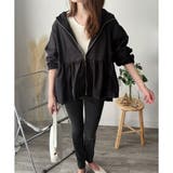 ギャザー切り替えフードブルゾン レディース アウター | Amulet | 詳細画像12 