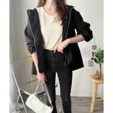 ギャザー切り替えフードブルゾン レディース アウター | Amulet | 詳細画像13 