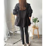 ギャザー切り替えフードブルゾン レディース アウター | Amulet | 詳細画像15 