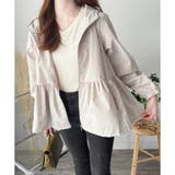 ギャザー切り替えフードブルゾン レディース アウター | Amulet | 詳細画像2 