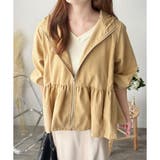 ギャザー切り替えフードブルゾン レディース アウター | Amulet | 詳細画像23 