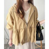 ギャザー切り替えフードブルゾン レディース アウター | Amulet | 詳細画像24 