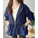 ギャザー切り替えフードブルゾン レディース アウター | Amulet | 詳細画像9 