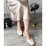 スクエアトゥローヒールパンプス おしゃれ レディース | Amulet | 詳細画像3 