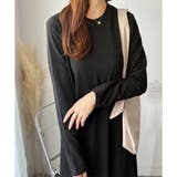 ワッフル風ロングワンピース レディース 長袖 | Amulet | 詳細画像10 