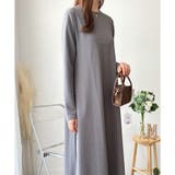 ワッフル風ロングワンピース レディース 長袖 | Amulet | 詳細画像15 