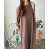 ワッフル風ロングワンピース レディース 長袖 | Amulet | 詳細画像16 