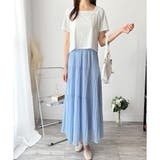 シフォン風プリーツロングスカート レディース ウエストゴム | Amulet | 詳細画像17 