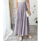 シフォン風プリーツロングスカート レディース ウエストゴム | Amulet | 詳細画像3 