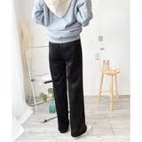 コーデュロイ風裏起毛ロングパンツ レディース ワイドシルエット | Amulet | 詳細画像12 