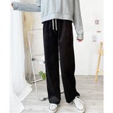 コーデュロイ風裏起毛ロングパンツ レディース ワイドシルエット | Amulet | 詳細画像8 