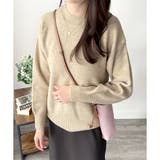 ルーズフィットラウンドネックニットプルオーバー レディース 長袖 | Amulet | 詳細画像14 