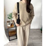 ルーズフィットラウンドネックニットプルオーバー レディース 長袖 | Amulet | 詳細画像15 