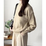 ルーズフィットラウンドネックニットプルオーバー レディース 長袖 | Amulet | 詳細画像16 