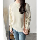 ルーズフィットラウンドネックニットプルオーバー レディース 長袖 | Amulet | 詳細画像4 