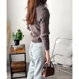 ハーフジップハイネックリブニットセーター レディース 秋冬 | Amulet | 詳細画像20 