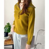 ハーフジップハイネックリブニットセーター レディース 秋冬 | Amulet | 詳細画像22 