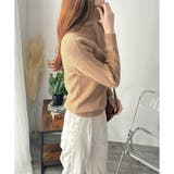 ハーフジップハイネックリブニットセーター レディース 秋冬 | Amulet | 詳細画像25 