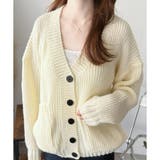 ざっくり編みVネックボタンニットカーディガン レディース 秋冬 | Amulet | 詳細画像13 