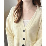 ざっくり編みVネックボタンニットカーディガン レディース 秋冬 | Amulet | 詳細画像21 