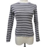 ボーダー柄クルーネック長袖リブニットトップス レディース 春秋 | Amulet | 詳細画像20 