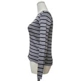 ボーダー柄クルーネック長袖リブニットトップス レディース 春秋 | Amulet | 詳細画像21 