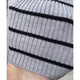 ボーダー柄クルーネック長袖リブニットトップス レディース 春秋 | Amulet | 詳細画像23 