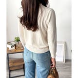 クルーネックボタン長袖ニットカーディガン きれいめ 無地 | Amulet | 詳細画像14 