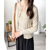 クルーネックボタン長袖ニットカーディガン きれいめ 無地 | Amulet | 詳細画像21 