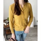 クルーネックボタン長袖ニットカーディガン きれいめ 無地 | Amulet | 詳細画像24 