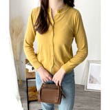 クルーネックボタン長袖ニットカーディガン きれいめ 無地 | Amulet | 詳細画像26 