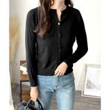 クルーネックボタン長袖ニットカーディガン きれいめ 無地 | Amulet | 詳細画像9 