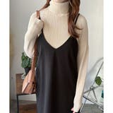 ハイネックリブ切替長袖ニットセーター 大人カジュアル 秋冬 | Amulet | 詳細画像11 