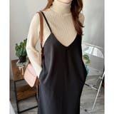 ハイネックリブ切替長袖ニットセーター 大人カジュアル 秋冬 | Amulet | 詳細画像14 