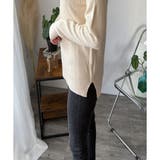 ハイネックリブ切替長袖ニットセーター 大人カジュアル 秋冬 | Amulet | 詳細画像26 