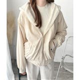 アイボリー | リバーシブルフード付きボアブルゾン レディース 秋冬 | Amulet