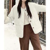 キルティングノーカラーボアアウター レディース 秋冬 | Amulet | 詳細画像25 