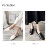 スクエアトゥフラットシューズ レディース 楽ちん | Amulet | 詳細画像5 