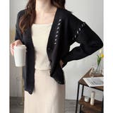 ルーズフィットニットカーディガン レディース 秋冬 | Amulet | 詳細画像2 