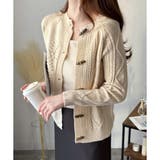 トグルボタンナチュラルカーディガン レディース ゆるシルエット | Amulet | 詳細画像10