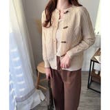 トグルボタンナチュラルカーディガン レディース ゆるシルエット | Amulet | 詳細画像8